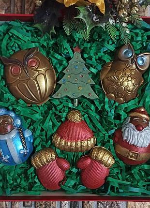 Шоколадный подарочный набор к новому году сладкий подарок ребенку шоколад ручной работы