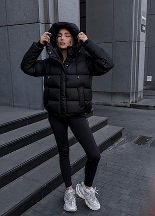 Зимовий теплий дутий пуфер на морози 🩵