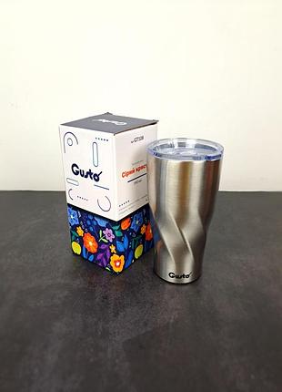 Gt108 термокружка серый кристалл gusto, 590мл