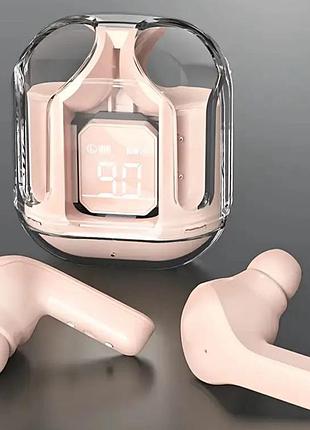 Бездротові вакумні навушники ultrapods max 3, рожевий, оригінальні bluetooth 5.3 великий дисплей