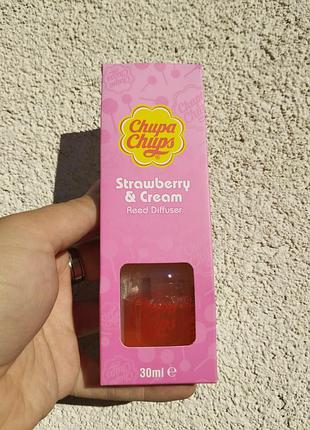 Аромадифузор з паличками chupa chups strawberry & cream 30 мл