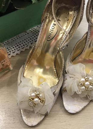 Босоніжки шкіра з принтом пітона