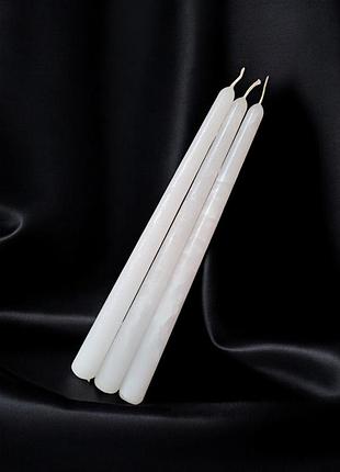 «ароматные белоснежные свечи elegance» - столовые свечи, с ароматом апельсин