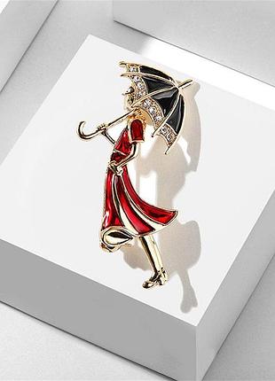 Брошка леді з парасолькою (494693382)