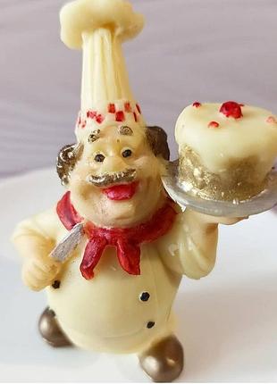 Шоколадная фигурка повар фигурка на торт шоколад ручной работы