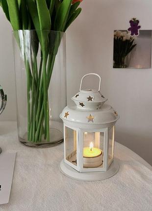 Фонарь-подсвечник moro белый н4995 миниатюрный атмосферный фонарик для свечи — отличный акцент для интерьера,