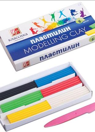 Пластилин 6 цв классика