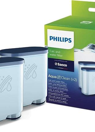 Оригінальний фільтр philips aquaclean для води та накипу, 2 шт, до 5000 чашок (ca6903/22)