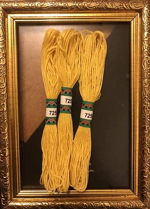 Мулине peri 725 8м, 100% длинноволокнистый египетский хлопок, нитки для вышивки