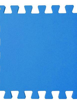 Мягкий пол (коврик-пазл 30*30*1 см) eva-line "веселка" синий