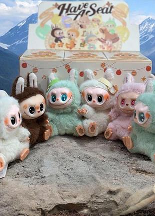 Детская плюшевая игрушка-сюрприз labubu the monsters have a seat 15 см, игрушка лабубу