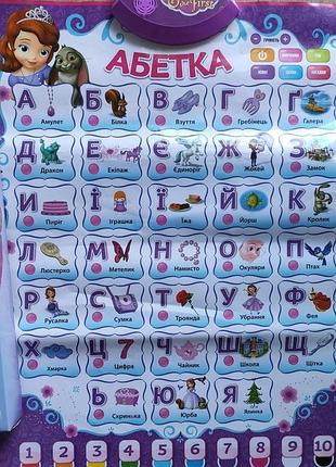Плакат інтерактивний букварик sofia