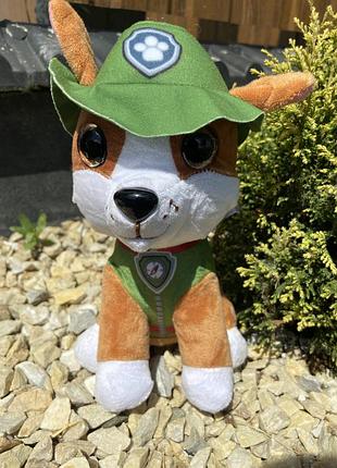 Мягкая плюшевая игрушка щенячий патруль щенок трекер dog swat 25см
