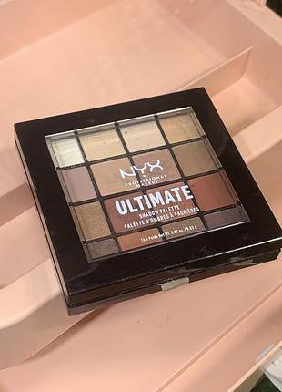 Палетка теней для век nyx cosmetics ultimate shadow palette professional — 16 оттенков н4539,1 профессиональн