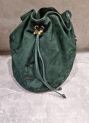 Сумка bally, винтажная сумка bally, сумка винтаж, сумка кисет, сумка ведро, замшевая сумка