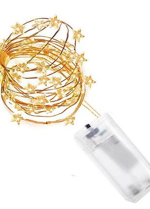Гирлянда на батарейках springos stars wire 1.9 м 20 led cl0070 warm white