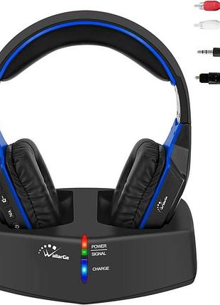 Бездротові телевізійні навушники wallarge з зарядною станцією 5,8 ггц