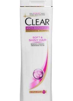 Шампунь clear проти лупи для жінок м'яке та блискуче волосся 400 мл (8717644166222)