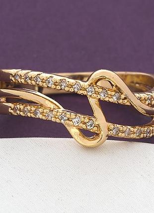 Кольцо 17 размер xuping с камнями 18к 18