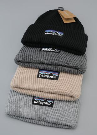 Шапка patagonia мужская шапка на зиму патагония спортивная черная шапка патагония