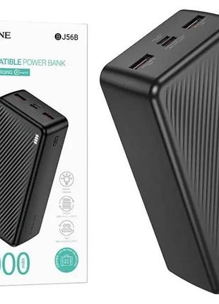 Повербанк power bank с быстрой зарядкой borofone bj56b 30000 mah 2usb/type-c 22.5w чорний