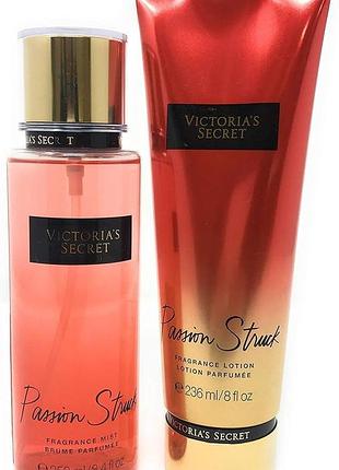 Набор виктория сикрет / victoria's secret passion struck лосьон + спрей
