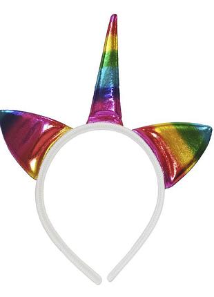 Обруч карнавальный единорожка (радужный)