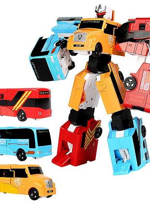 Детский робот трансформер городской транспорт bus warrior 3в1