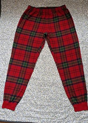 Яркие домашние фланелевые штаны джоггеры.