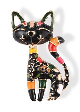 Брошь "котик", брошь булавка (494693360)