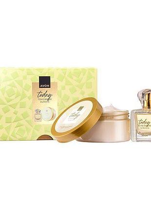 Подарочный набор avon тта today для нее в подарочной упаковке (edp/50ml + b/lot/200ml) (158511230)
