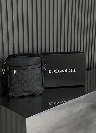 Чоловіча сумка coach, сумка коач через плече, барсетка коач, чоловіча барсетка