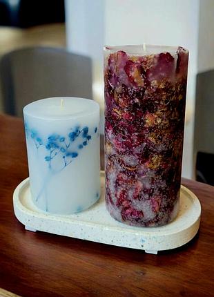 Набор «цветочная гармония» на гипсовой подставке, с ароматом лесные ягоды