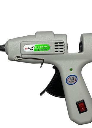 Клейовий пістолет peri sd-a601 pro, термопістолет (7 мм) 20вт/220в (6572)