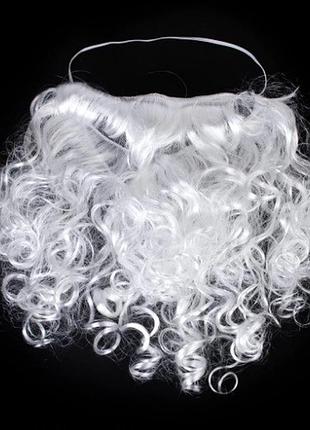 Борода деда мороза 17 на 17 см белый