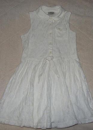 Бавовняне кружеввное плаття дівчинці 9 - 10 років i love next