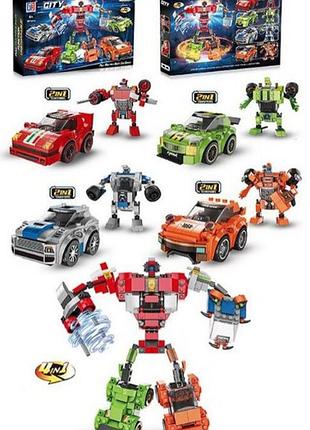 Конструктор (great friend) city город, погоня трансформеров 4 в 1, 481 деталей (123-457)