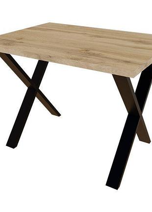 Стіл обідній tim 1000*750*32 дуб тахо 2 ноги чорні хх