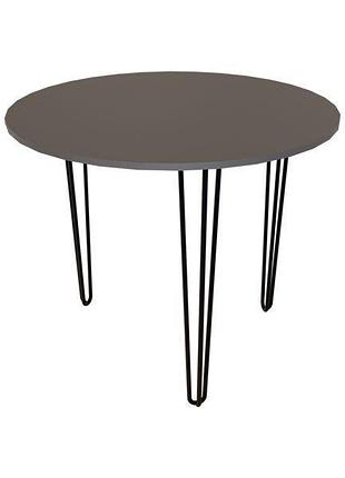 Стіл обідній zac 2 r880*16 графіт 3 ноги чорні прутові