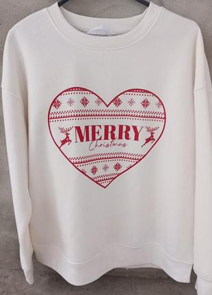 Новорічний/різдвяний світшот primark m