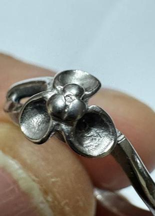 Винтажное советское серебряное кольцо 875 пробы. женские украшения ссср. 9