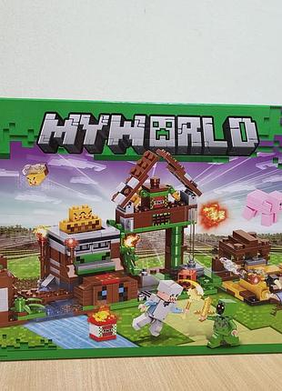 Конструктор для детей атака крипера майнкрафт my world minecraft 439 деталей