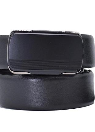 Ремень из кожи оленя 35мм черный, классическая пряжка st228671