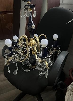 Продам люстру та бра( чешське скло) в гарному стані