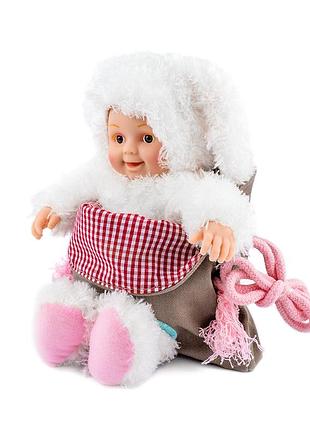 Anne geddes лялька "маленьке зайченя" з сумкою та стікерами, 23 см