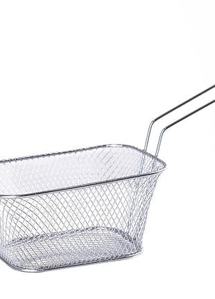 Корзина для фритюра прямоугольная 10.5×14.5 см сито для фритюра серебро, сито