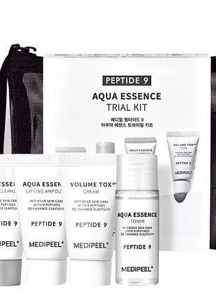 Набір мініатюр для обличчя з пептидами medi-peel peptide 9 aqua essence trial kit