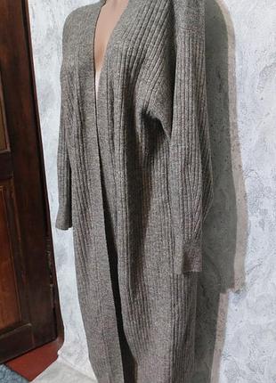 Женский длинный, теплый кардиган.
