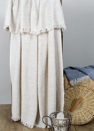 Плед-накидка хлопок 120х165 gleam бежевый barine