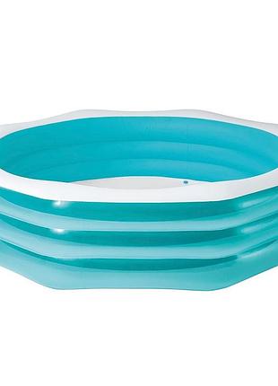 Надувний басейн для дому та дачі восьмикутний intex 254 х 254 х 56 см.